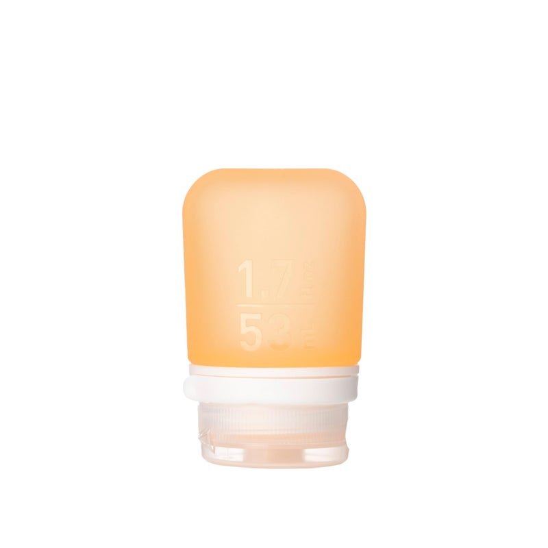 humangear GoToob+ (Small) | Refillable Silicone Travel Bottle | Locking Lid | Food-Safe Material | Orange, Small (1.7 fl.oz; 53ml) - Image 1